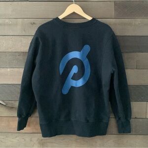black Peloton logo crewneck sweatshirt